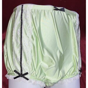 NIP 1X 2X Ritzy Knickers CanCan Granny Panty Silky Nylon Satin Lace Brief Sissy